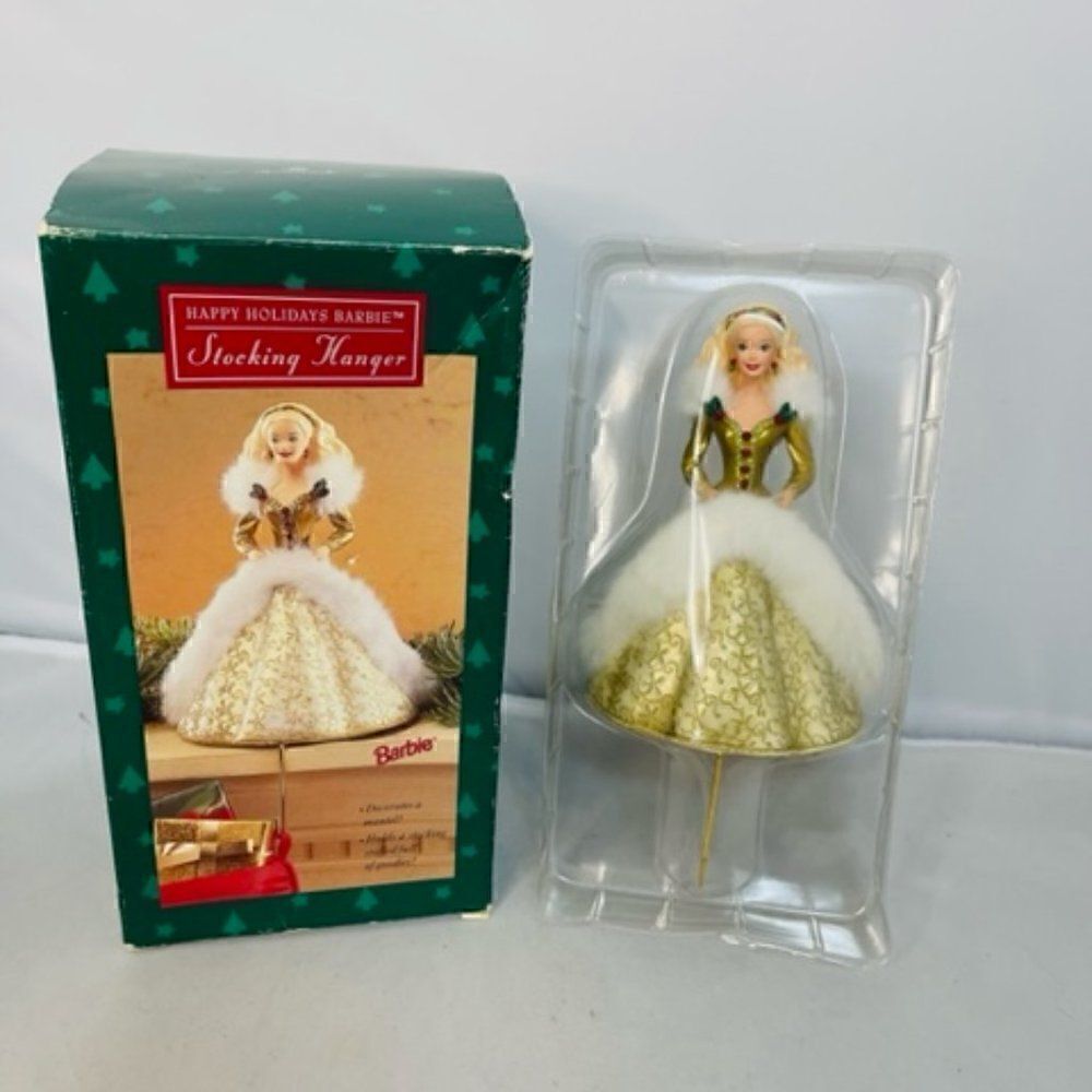 Barbie Christmas Stocking Hanger/Holder 1995 Hallmark Keepsake Holiday. Retired